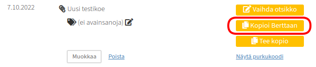 Bittiniilon koekopiointitoiminto